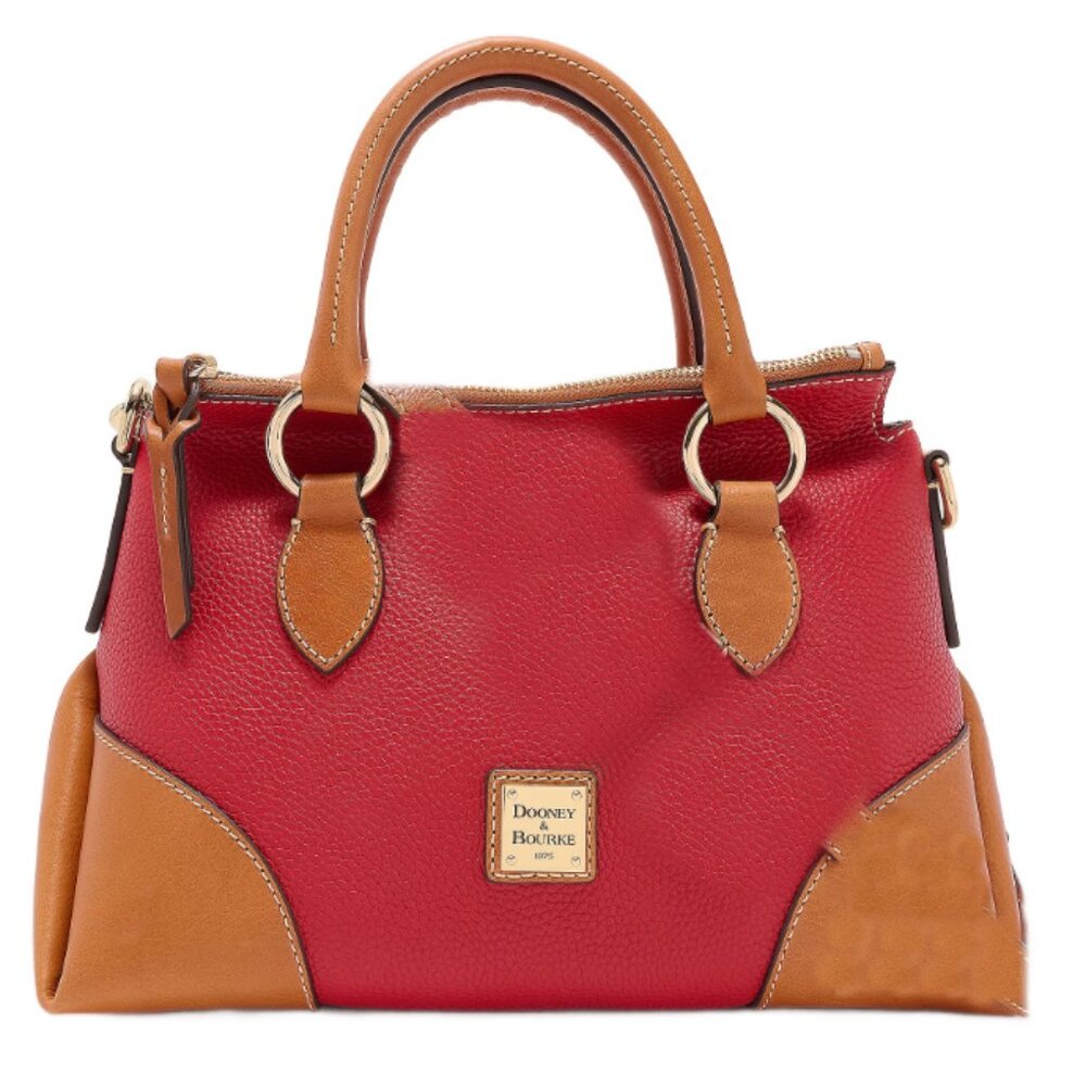 Dooney & Bourke Pebble Leather Satchel with Trim  0391